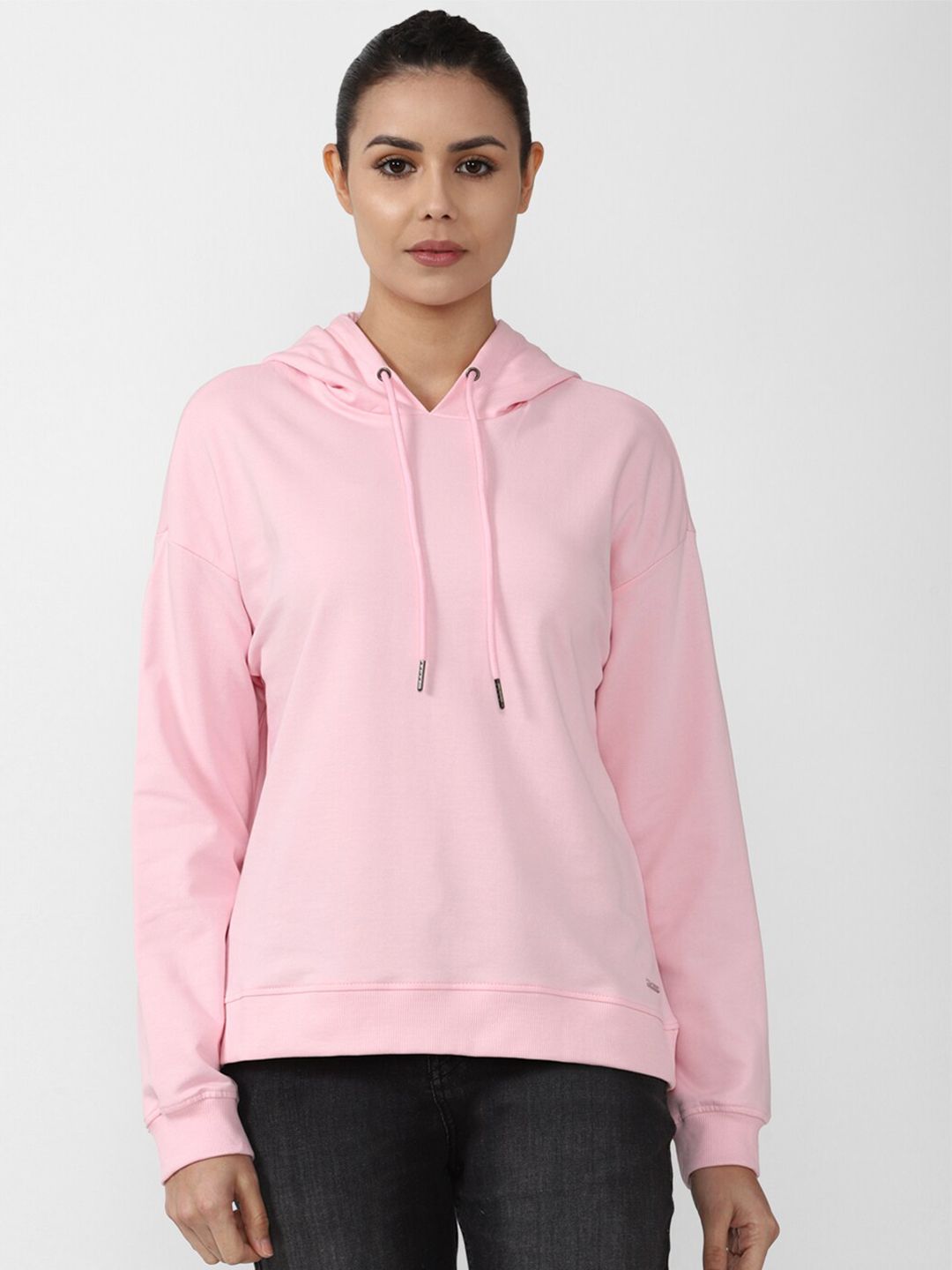 Van Heusen Woman Women Pink Hooded Sweatshirt Price in India