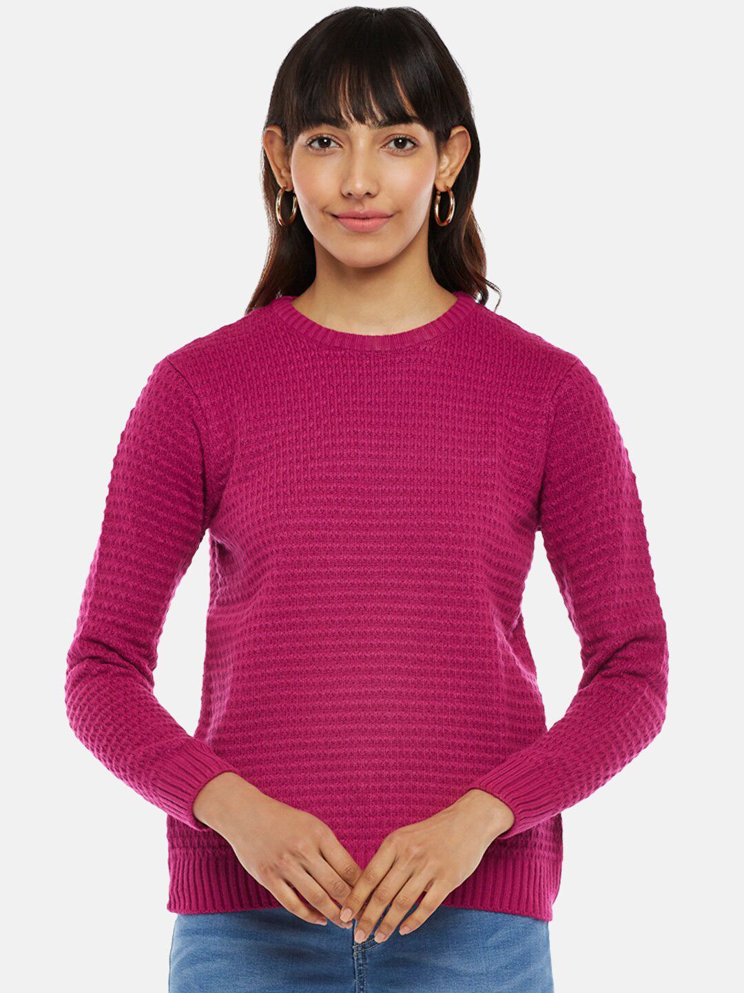 Honey by Pantaloons Women Pink Quirky Pullover Price in India