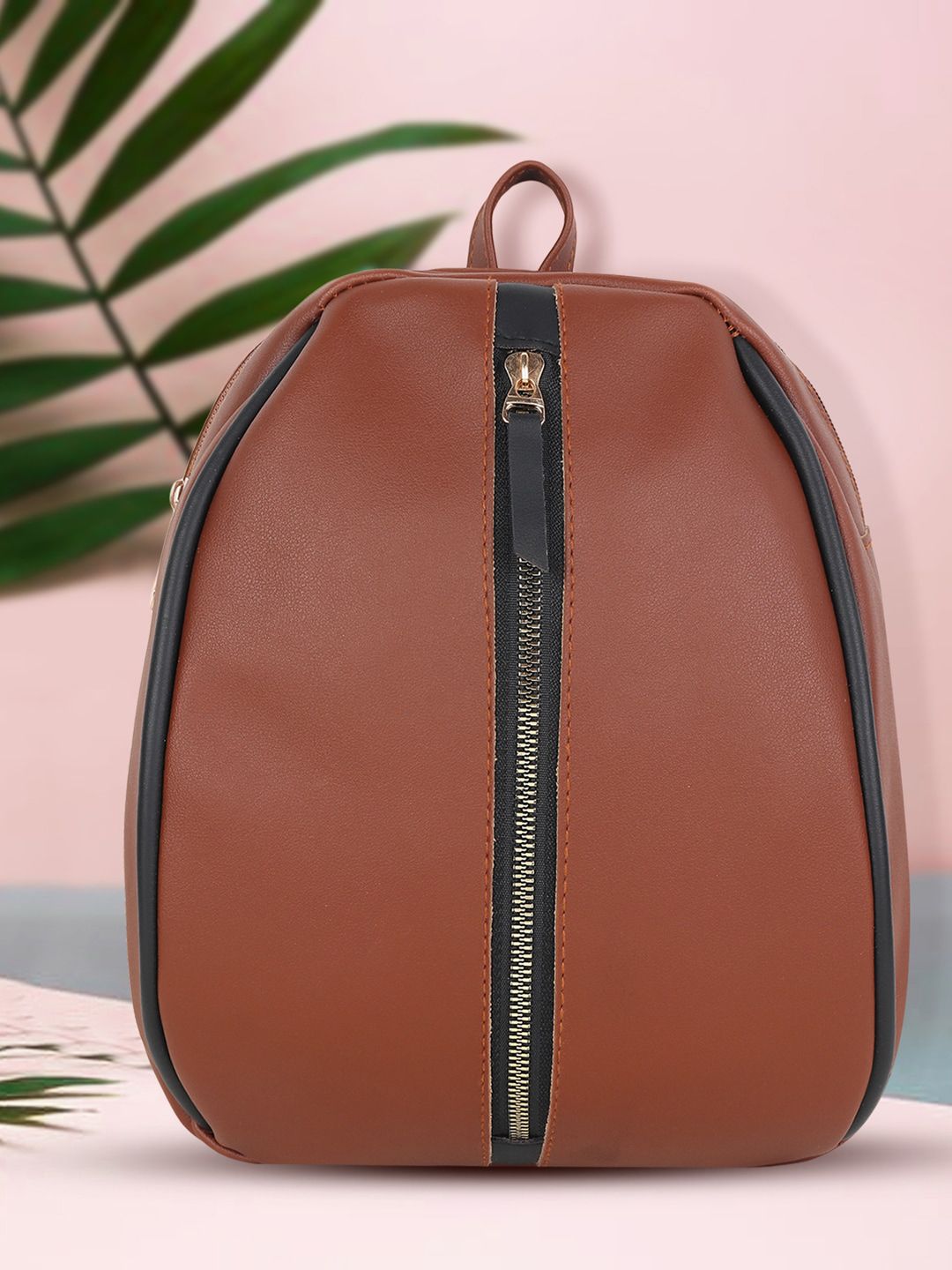 Apsis Women Leather Tan Backpack Price in India