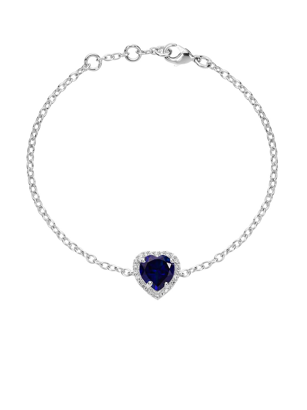 LA SOULA Unisex Blue & Silver-Toned 925 Sterling Silver Wraparound Bracelet Price in India