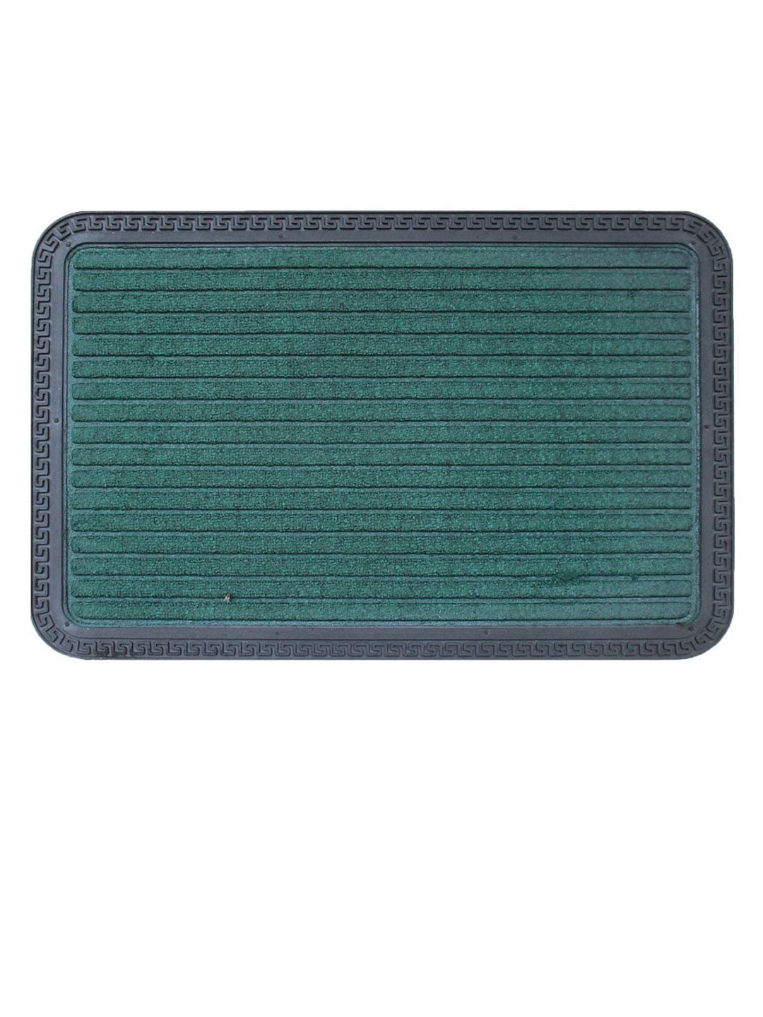 LUXEHOME INTERNATIONAL Green Rubber Striped Anti-Skid Doormat Price in India