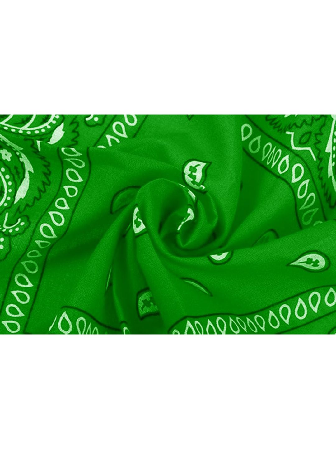 Buy Aadikart Unisex Green & White Paisley Printed Pure Cotton
