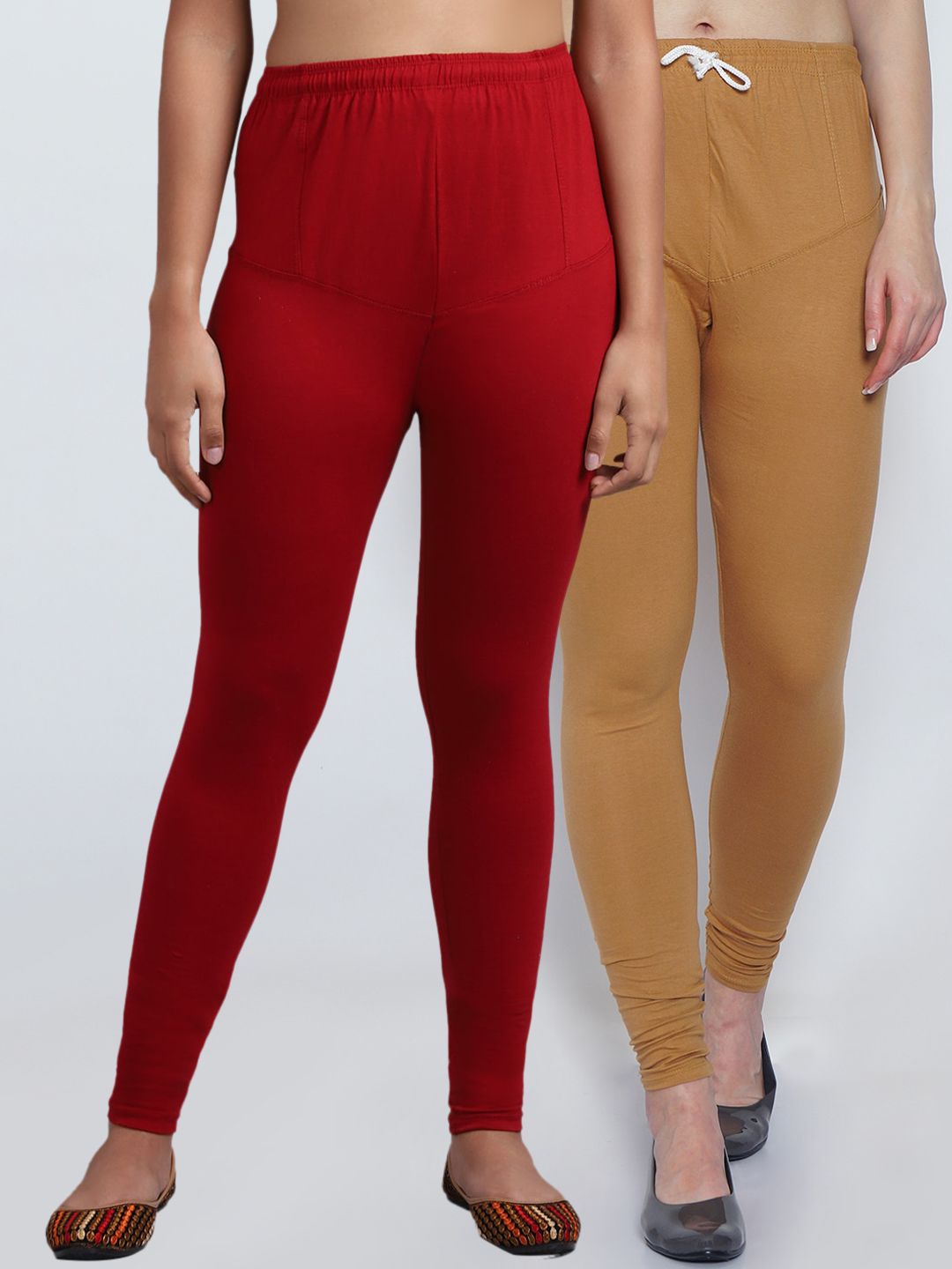 Jinfo Women Pack Of 2 Solid Ankle-Length Leggings Price in India