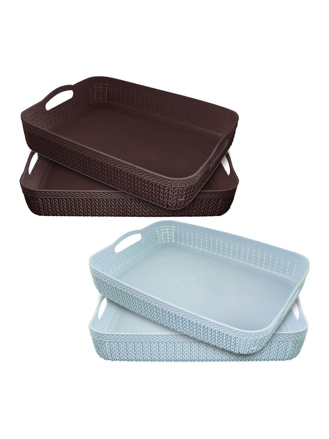 Kuber Industries Set Of 4 Solid Storage Basket Organisers Price in India