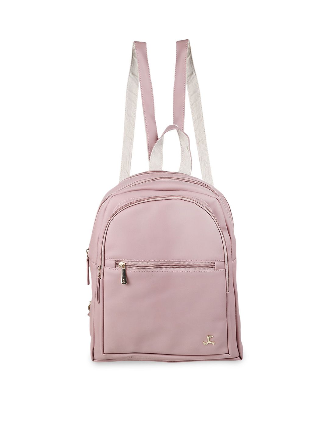 Mochi Women Pink Solid Backpack Price in India