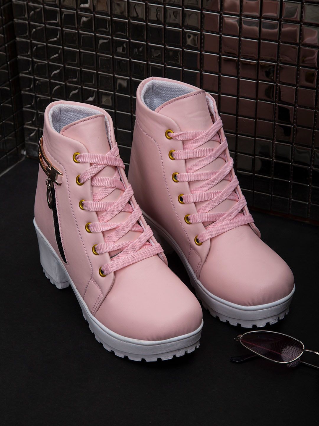 sneakers villa Women Pink Skate Shoes Price in India