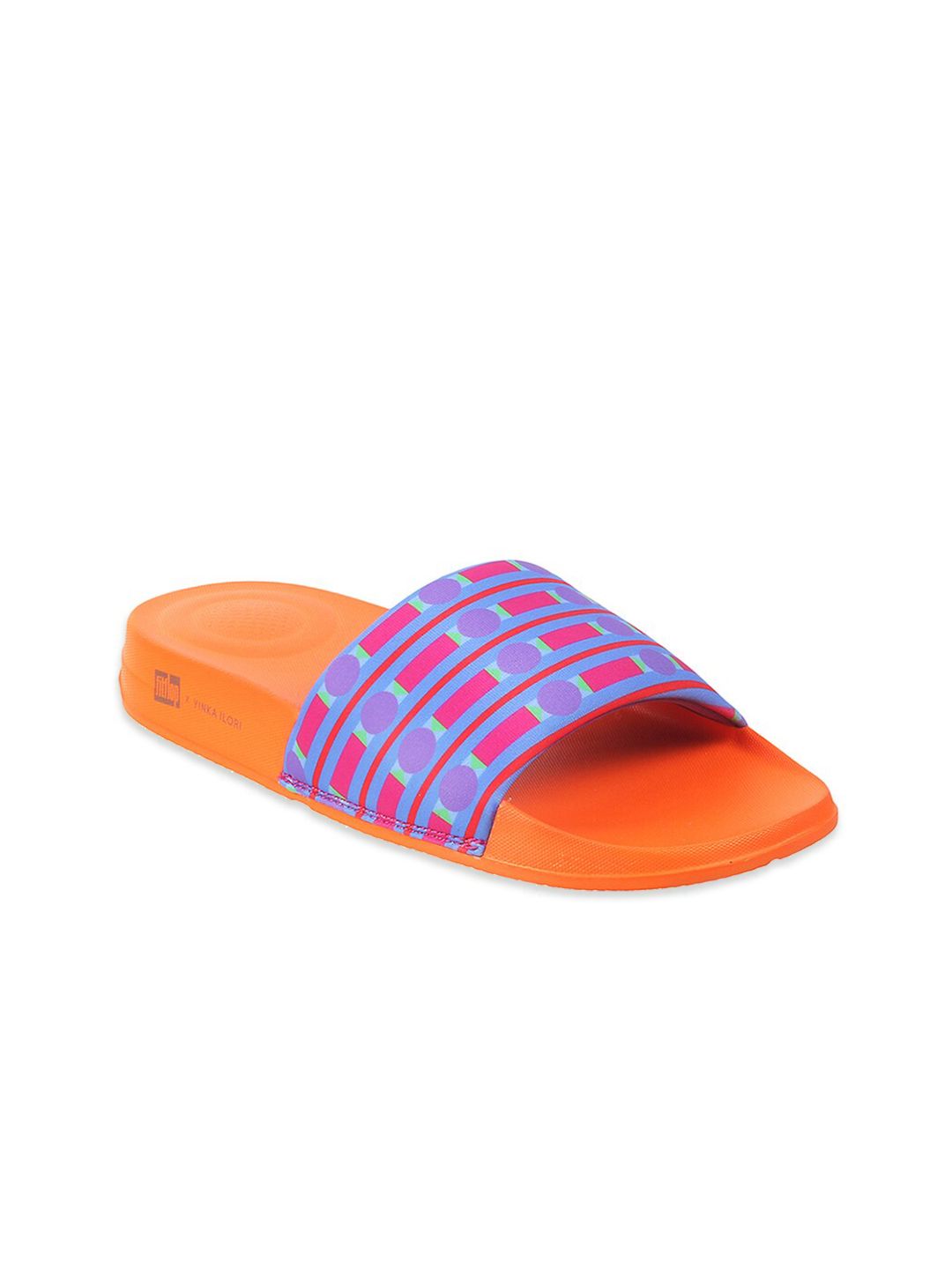 fitflop Women Blue & Orange Sliders Flipflop