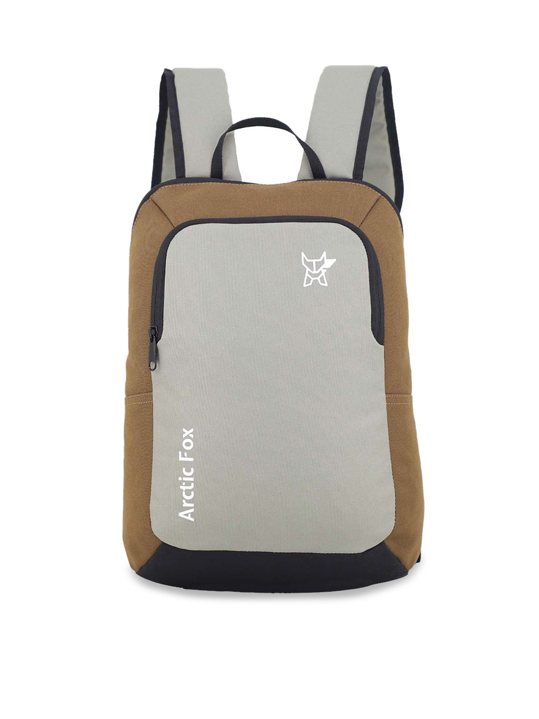 Arctic Fox Unisex Brown & Grey Colourblocked Backpack Price in India