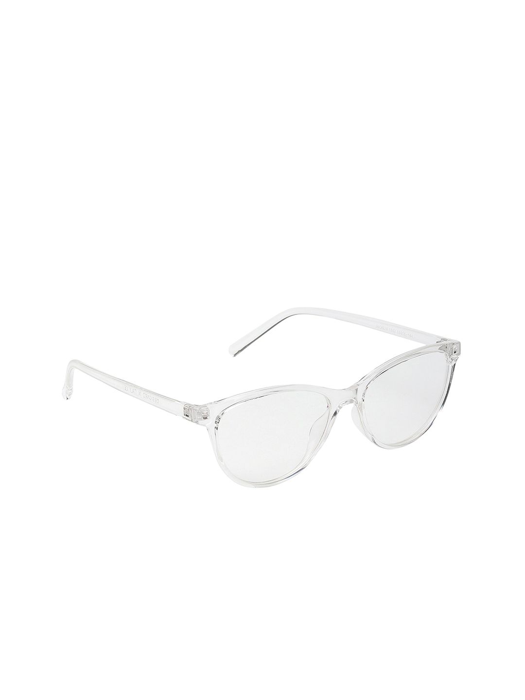 CRIBA Unisex Clear Lens & White Cateye Sunglasses with UV Protected Lens