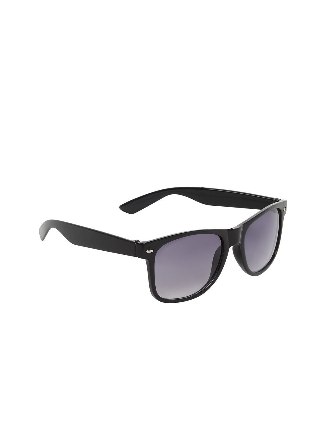 GARTH Unisex Grey Lens & Black Wayfarer Sunglasses with UV Protected Lens LGREY_KC_GRT