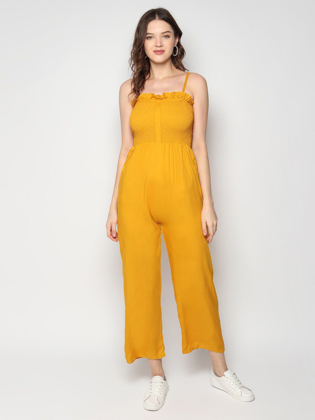 KEX Yellow Basic Jumpsuit Price in India