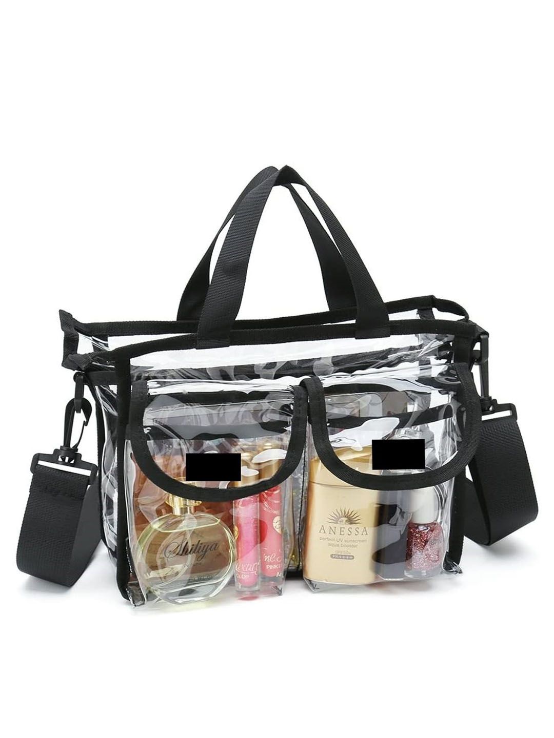 LYF5STAR Transparent & Black Makeup Organizer Bag Price in India