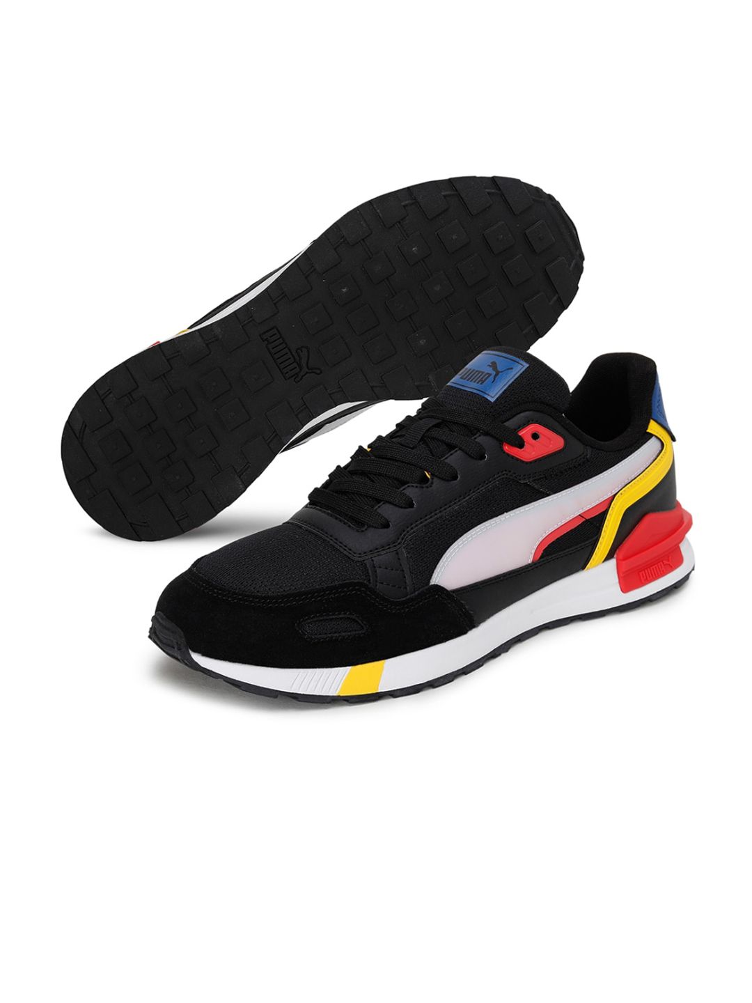 Puma Unisex Black Colourblocked Sneakers