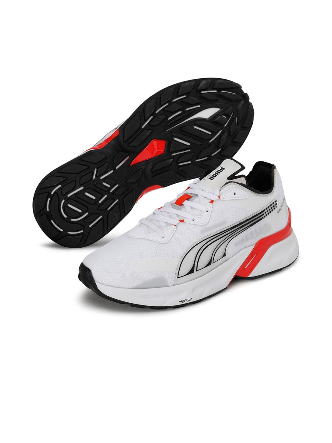 Puma Unisex White Pwrframe Aerogram Blaze Colourblocked Sneakers Price in India