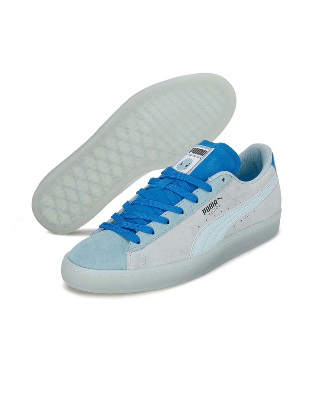 Puma Unisex Blue Woven Design Leather Sneakers Price in India