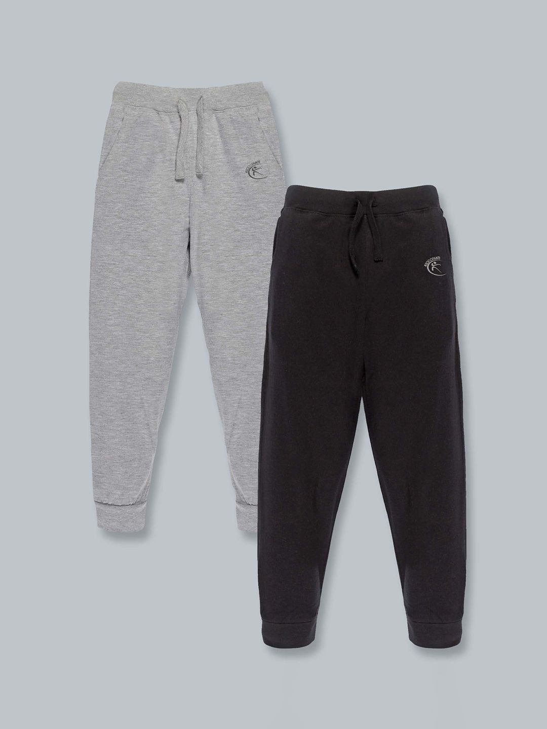 KiddoPanti Kids Pack Of 2 Solid Cotton Jogger