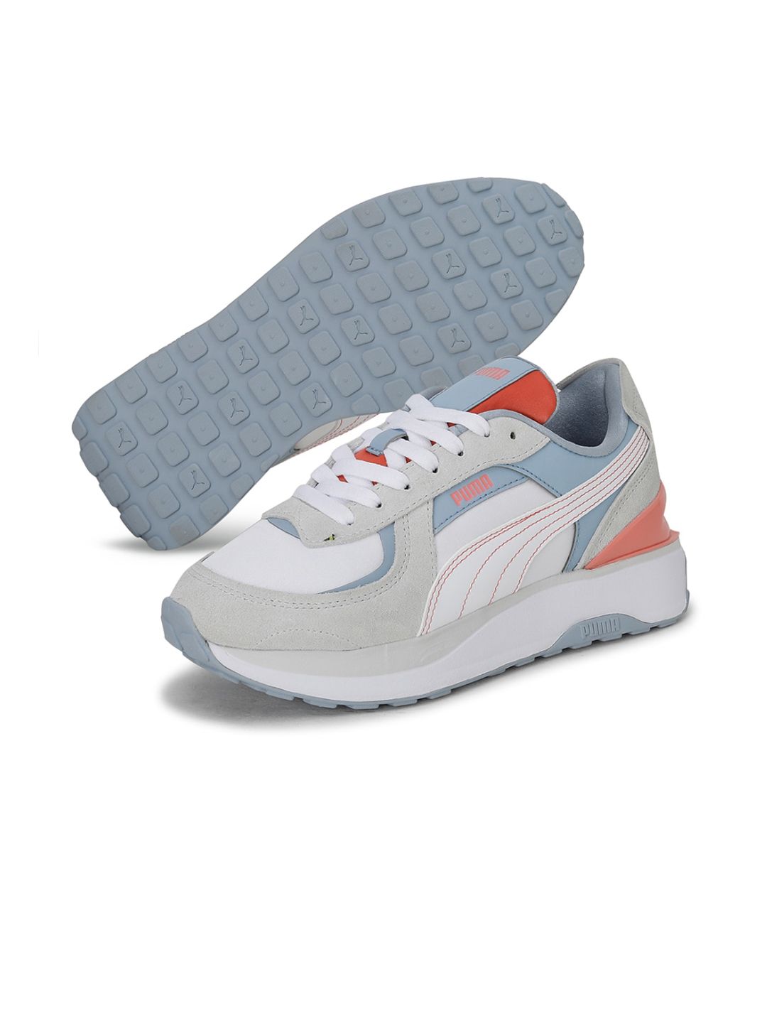 Puma Women White Colourblocked Sneakers Price in India