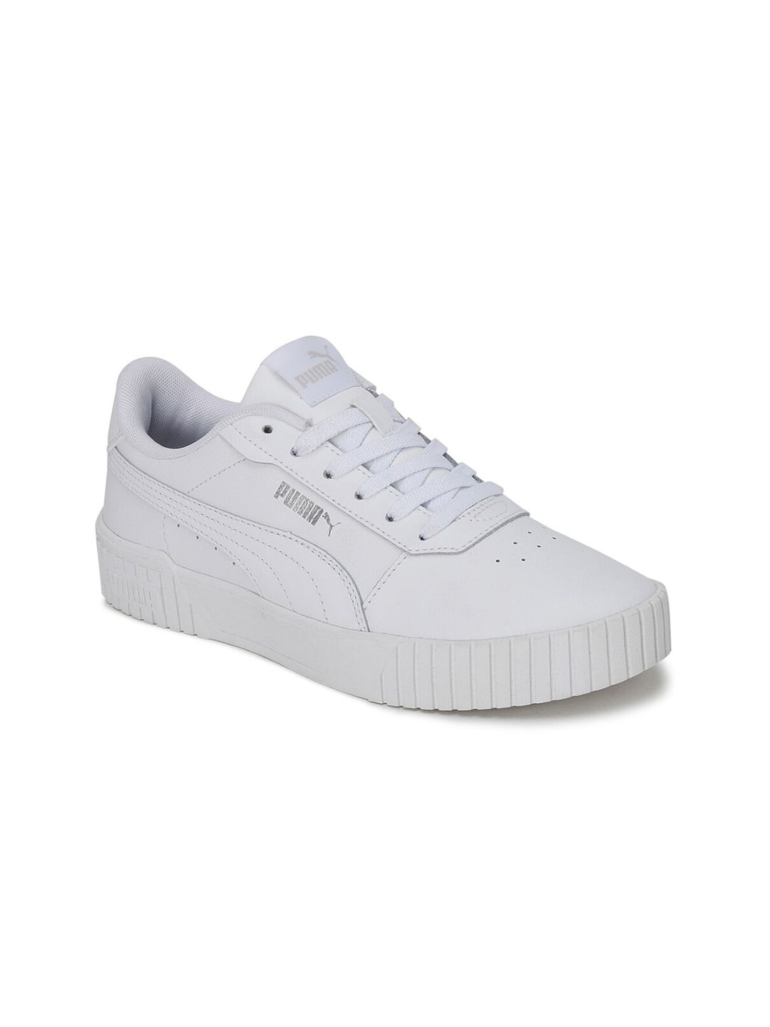 Puma Women White Solid Sneakers Price in India
