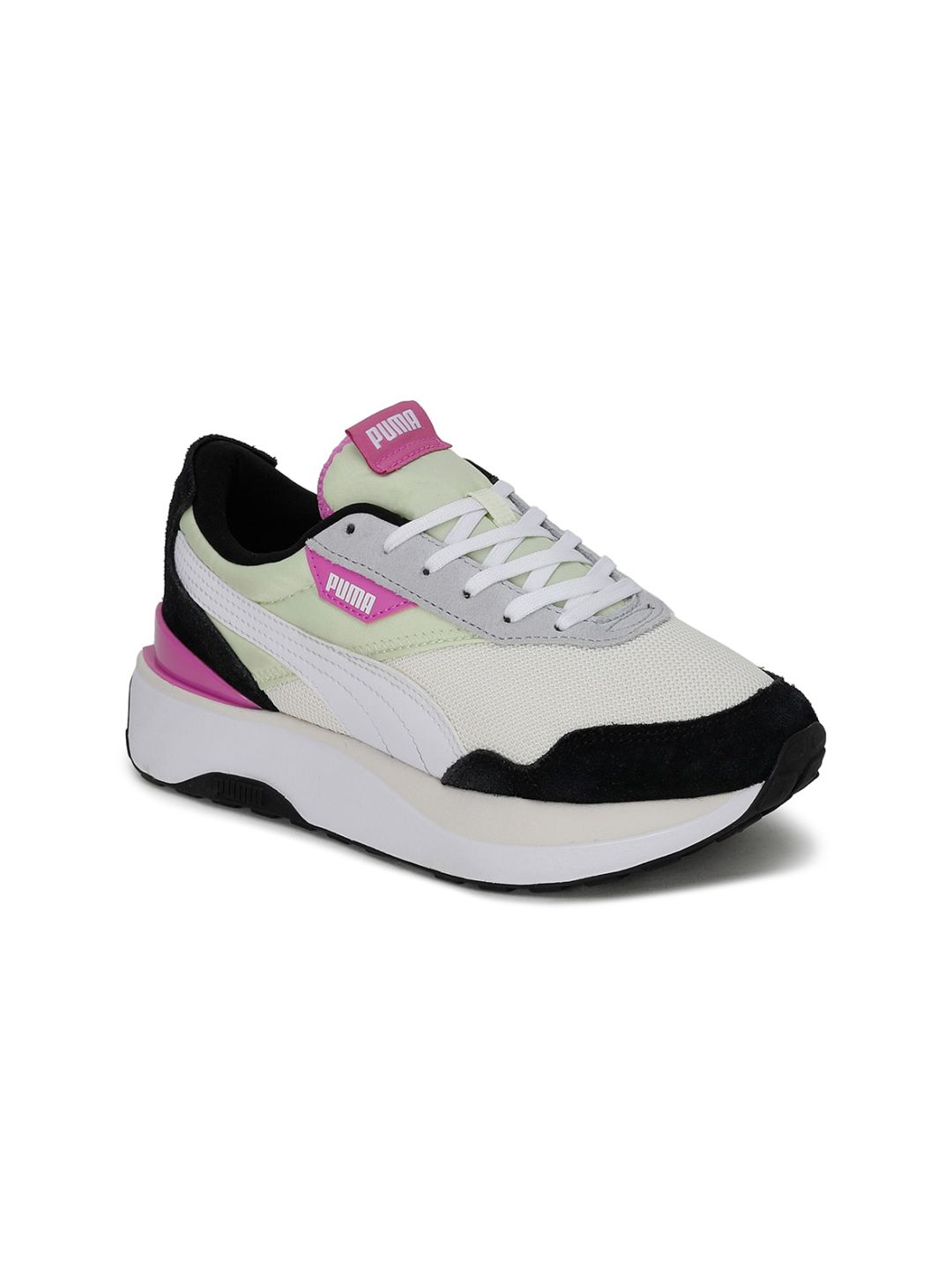 Puma Women Off White Cruise Rider Silk Sneakers Price in India