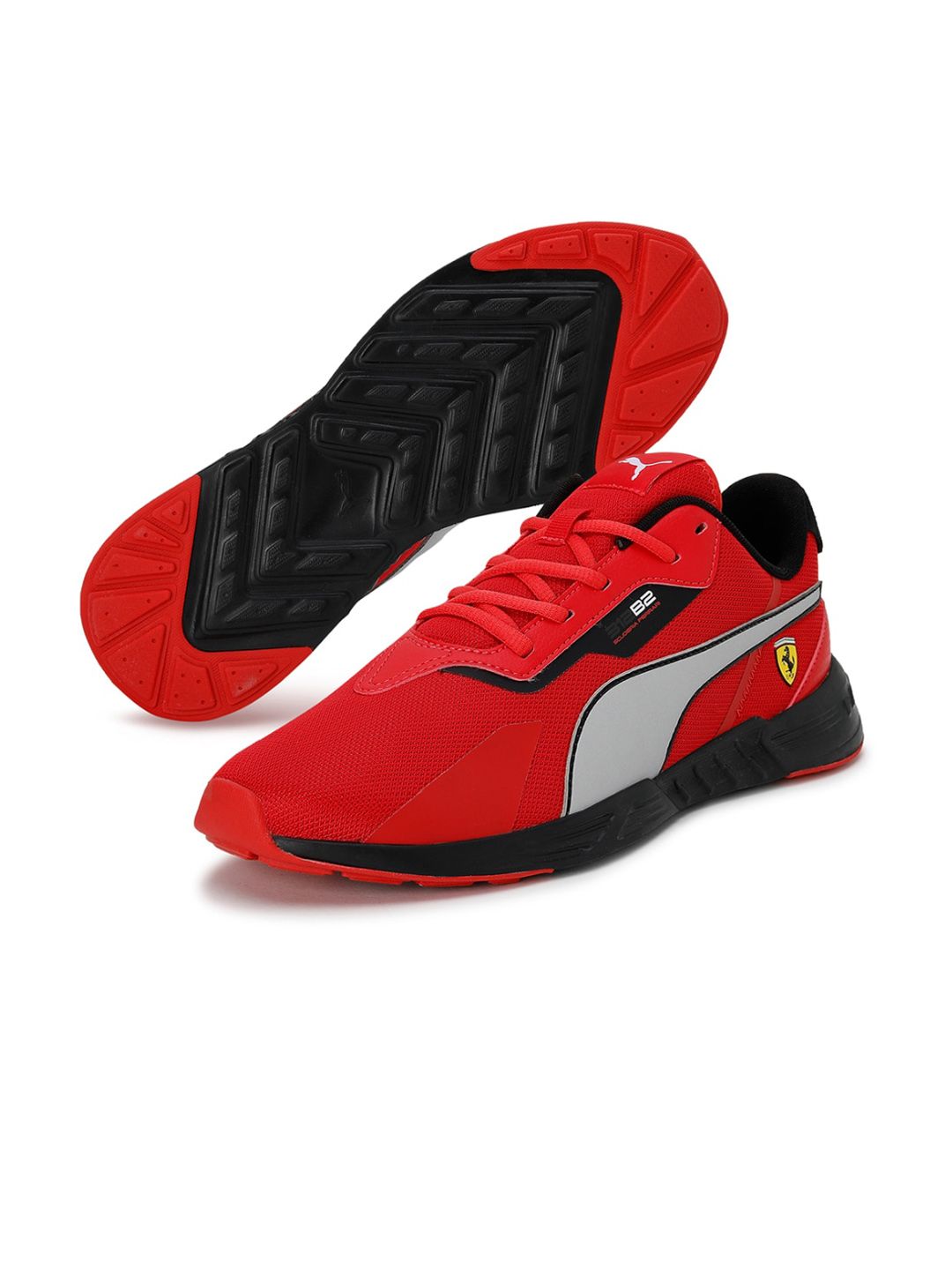 PUMA Motorsport Unisex Red Colourblocked Sneakers Price in India