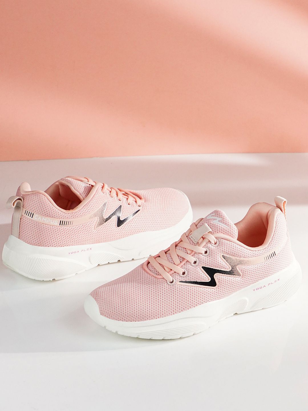 Campus Women Pink Mesh Running Shoes Price in India