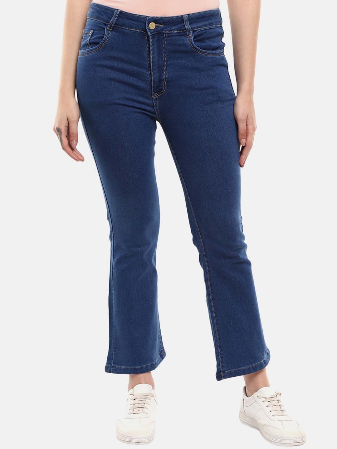 V-Mart Women Blue Bootcut Jeans Price in India