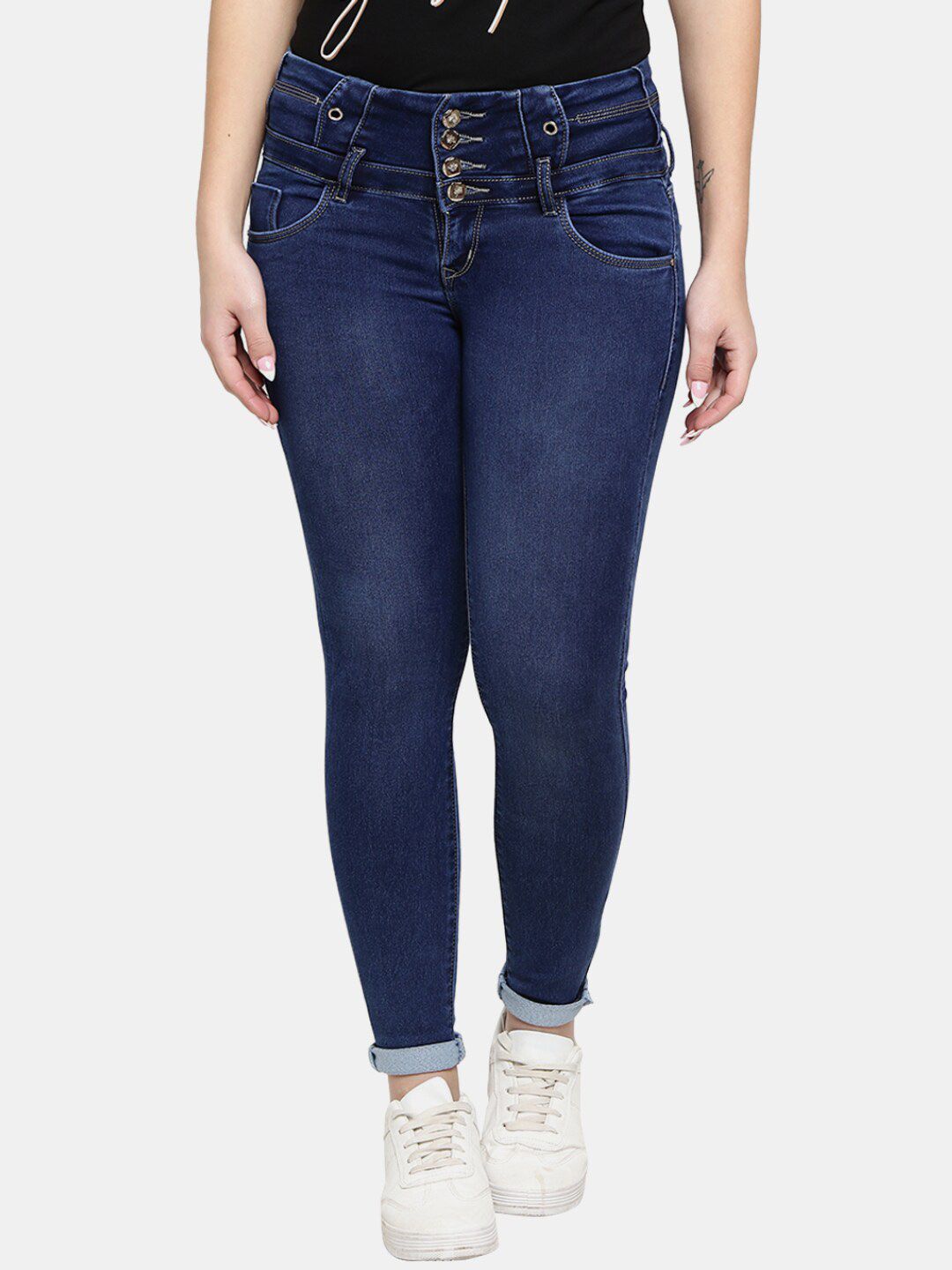 V-Mart Women Blue Light Fade Jeans Price in India