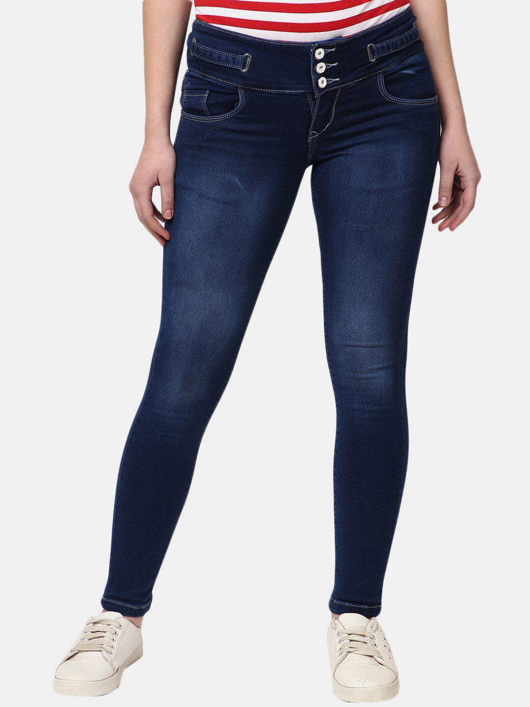 V-Mart Women Blue Light Fade Jeans Price in India