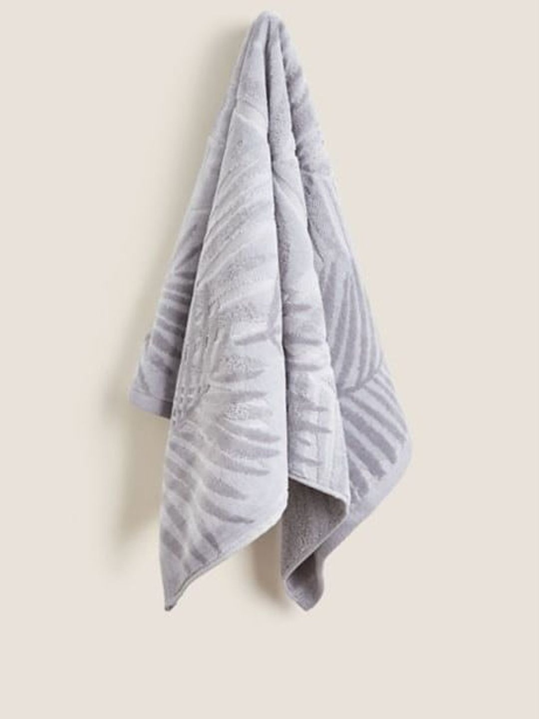 Marks & Spencer Grey Palm Pattern Bath Towel Price in India