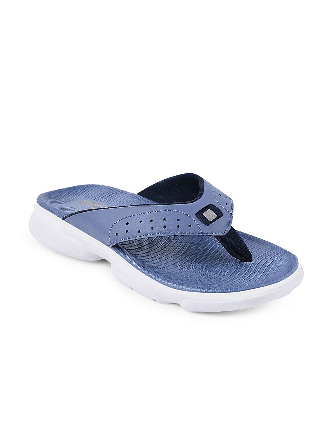 Campus Women Blue & Black Thong Flip-Flops Price in India