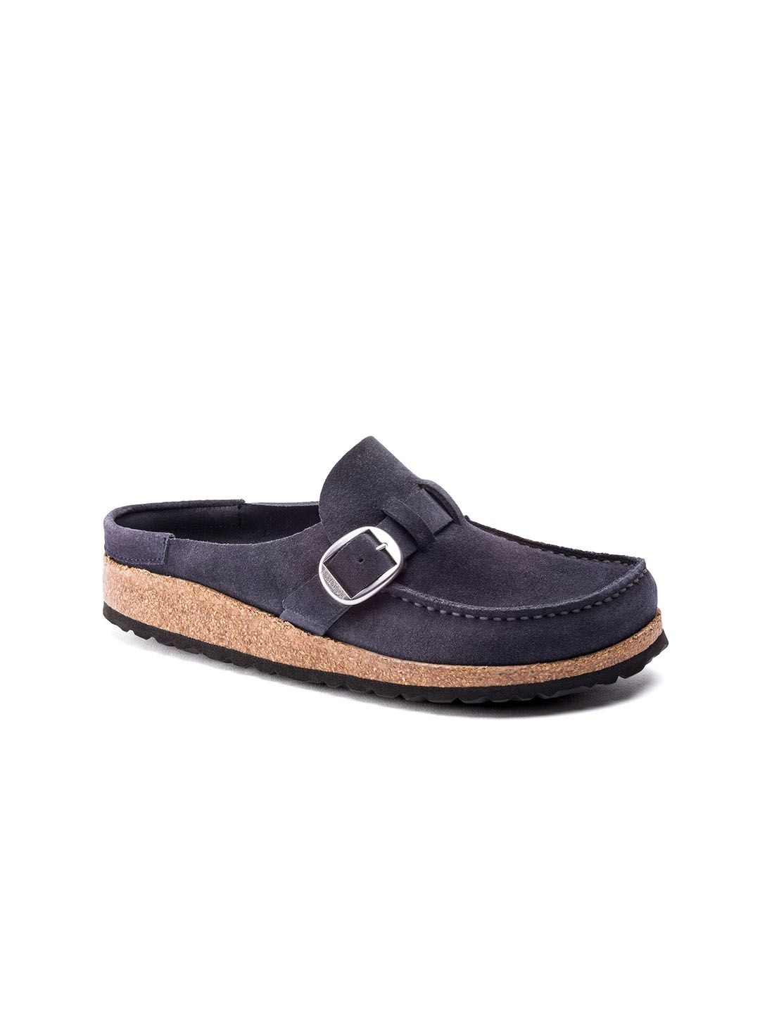 Birkenstock Women Blue Buckley Suede Clogs with Buckle Price in India