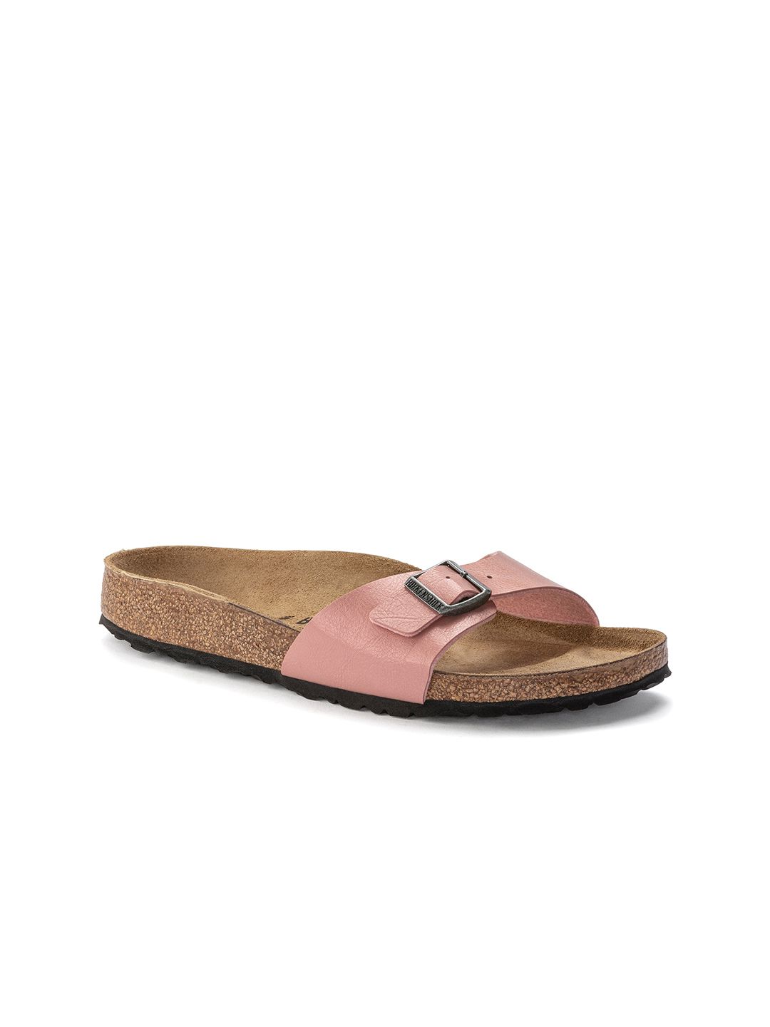 Birkenstock Women Pink Colourblocked Madrid Buckles Detail Narrow Width Flats Price in India