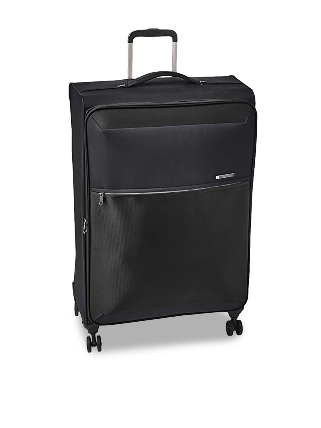 Samsonite Black Solid Soft Sided Large Trolley Suitcase Price in India