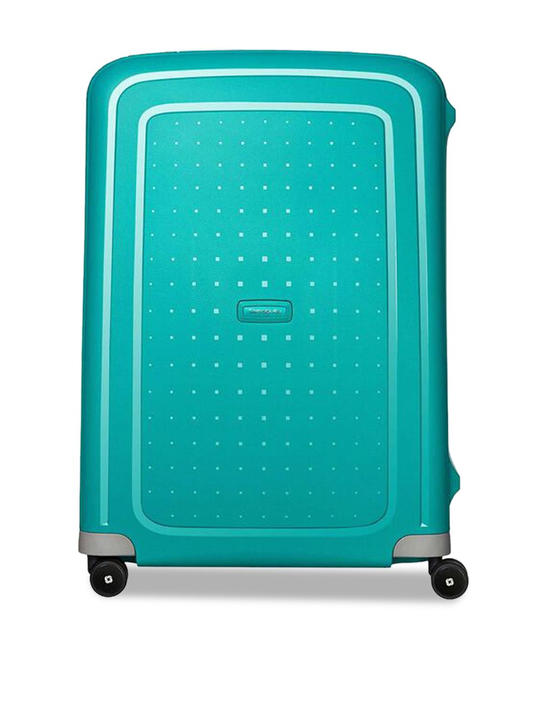 Samsonite Teal Blue Solid Textured Hard Sided Large Trolley Suitcase Price in India