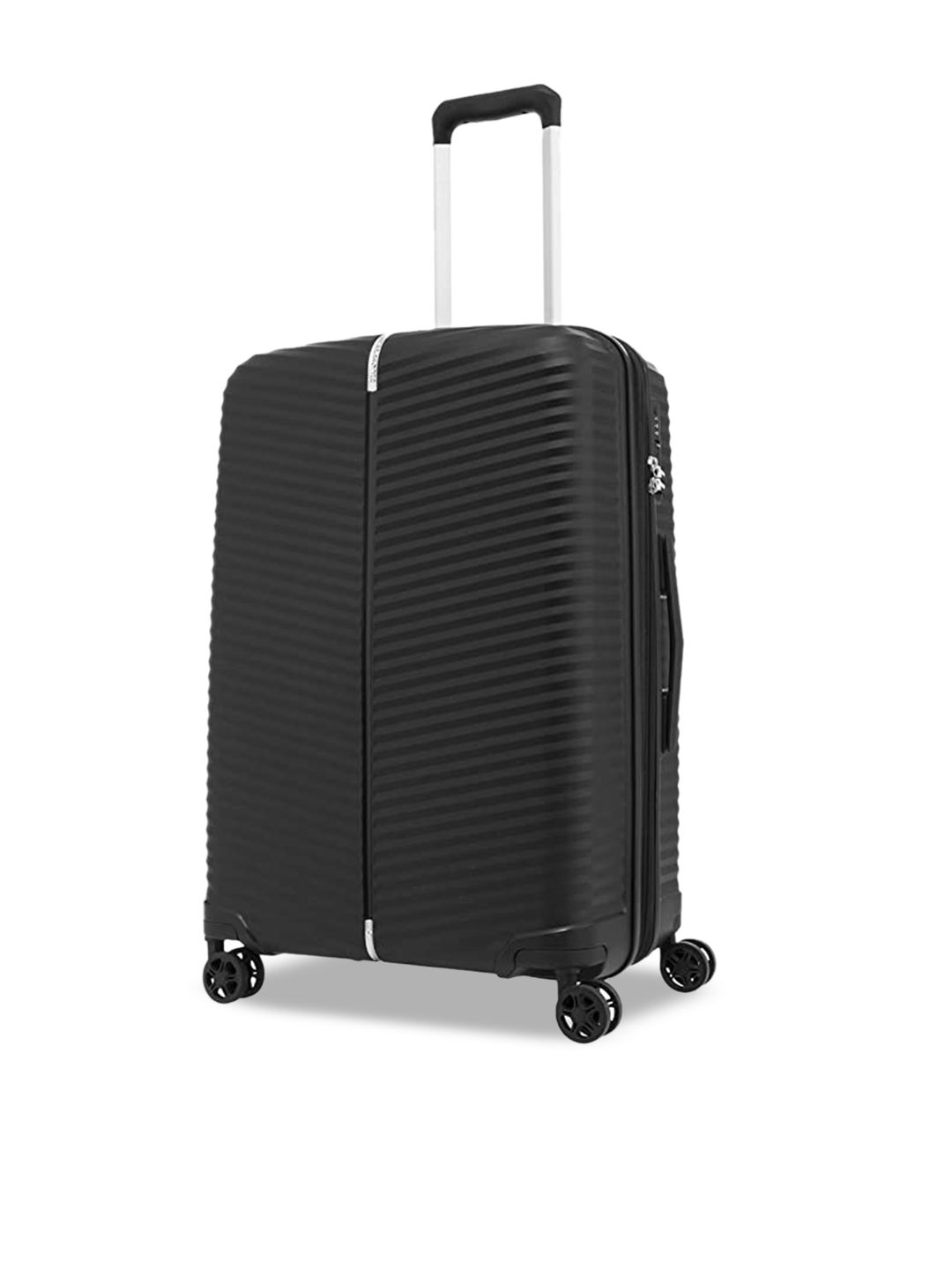 Samsonite Black Solid Hard-Sided Medium Trolley Suitcase Price in India
