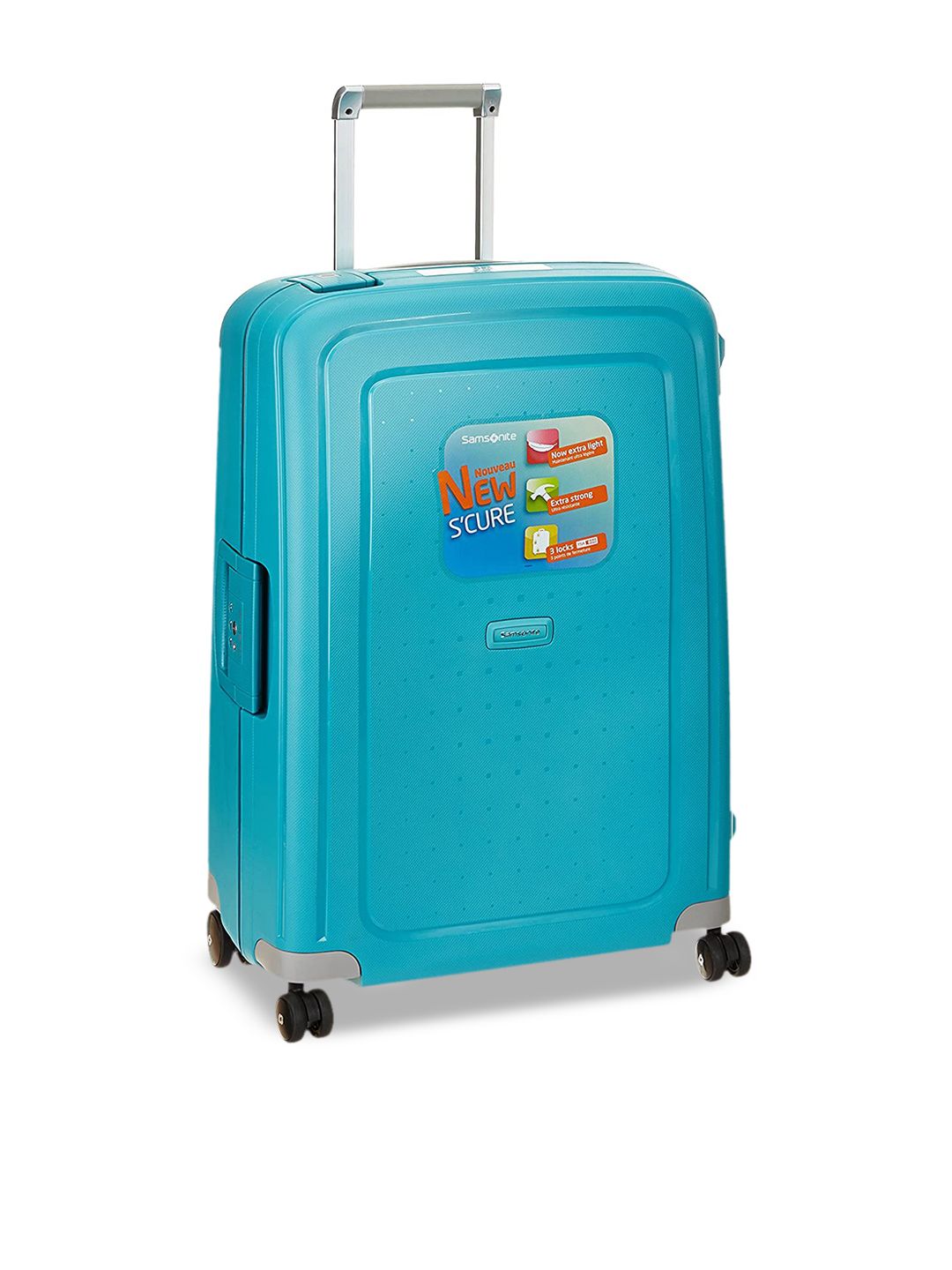 Samsonite Teal Blue Solid Hard Large Trolley Suitcase Price in India