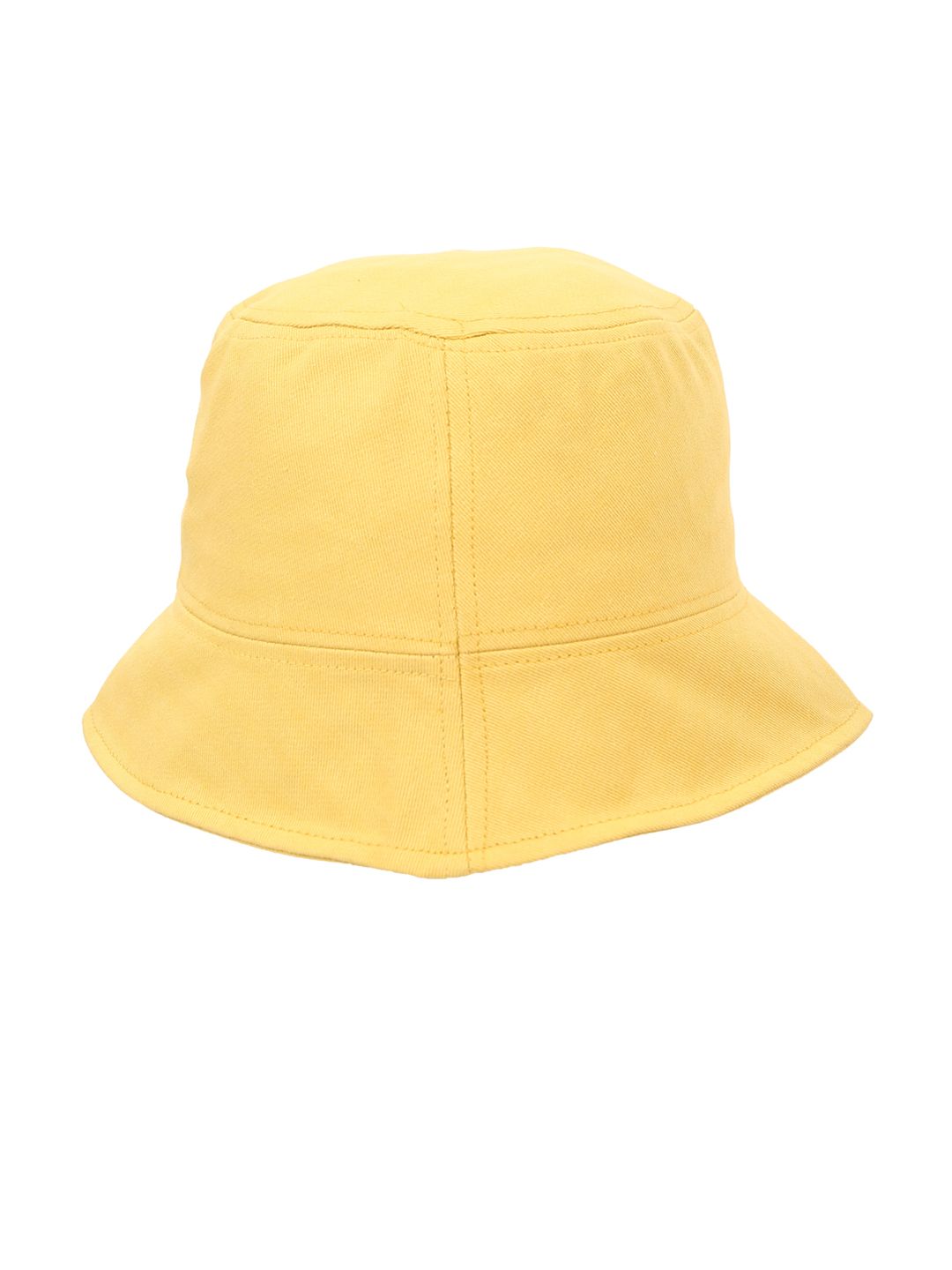 FabSeasons Yellow Solid Cotton Bucket Hat Price in India