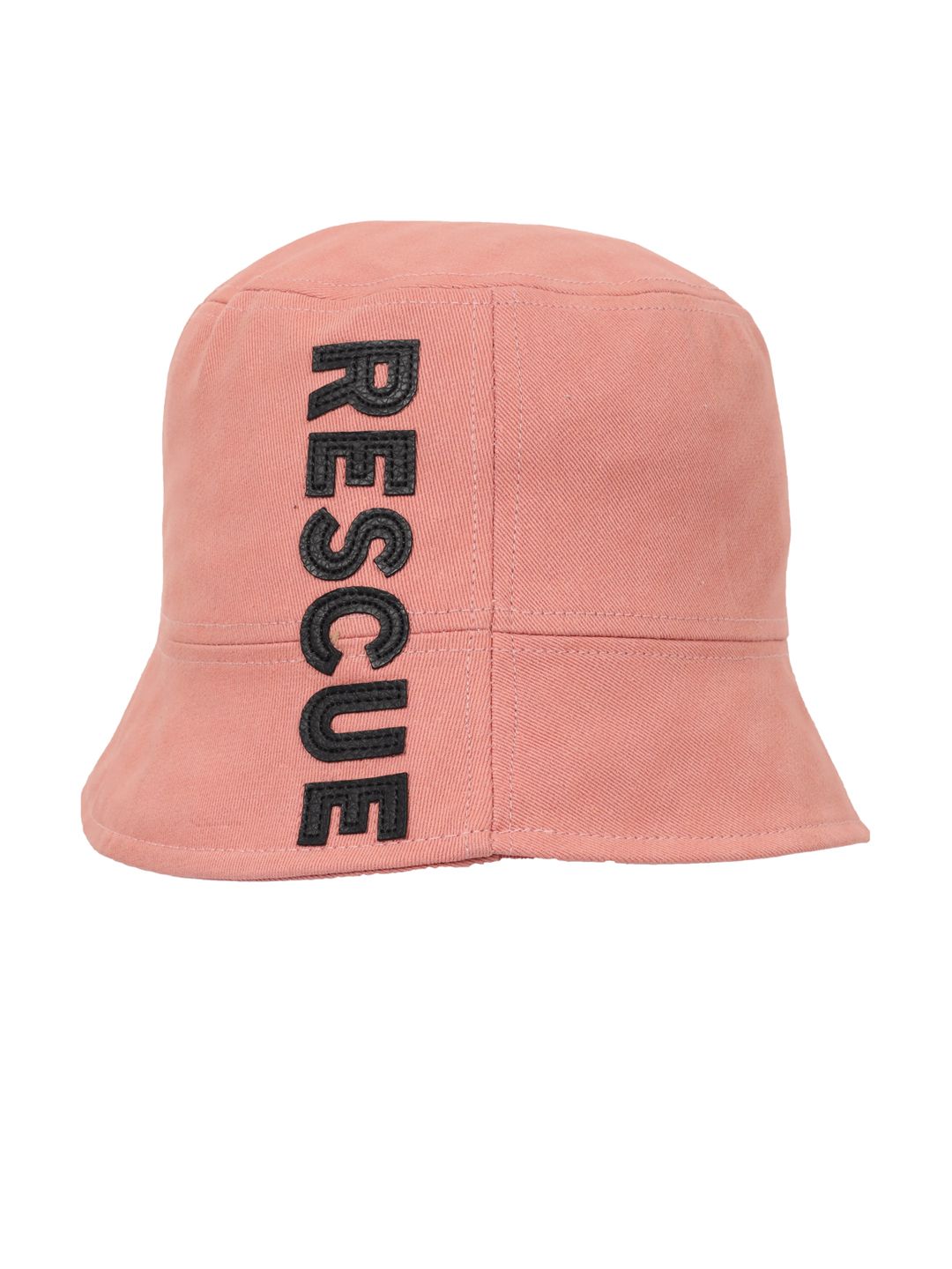 FabSeasons Pink & Black Printed Pure Cotton Bucket Hat Price in India