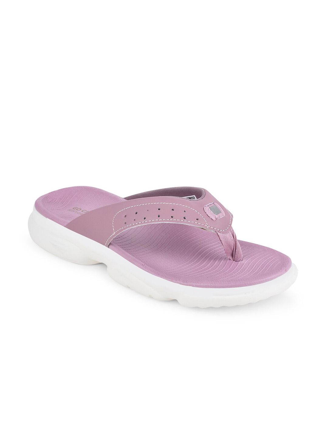 Campus Women Pink & White Thong Flip-Flops Price in India