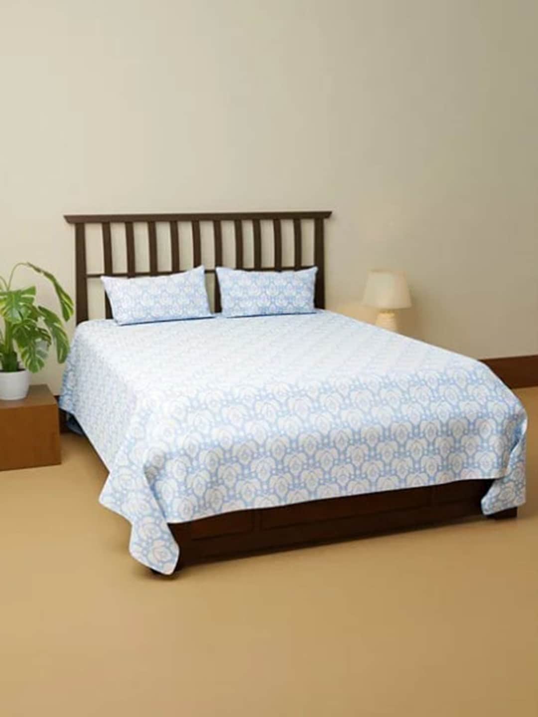 Marks & Spencer Blue Floral Printed Bedding Set Price in India