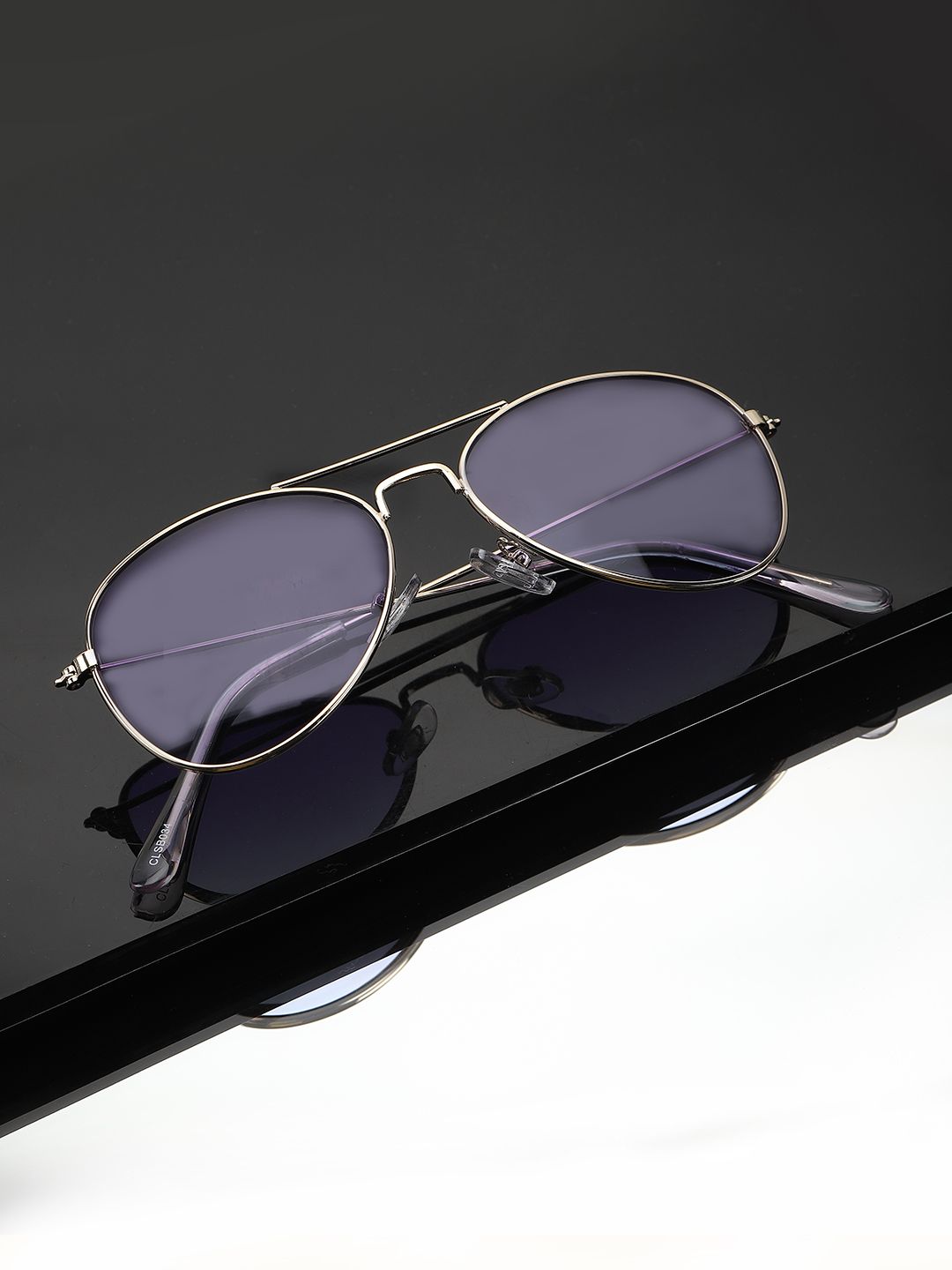 Carlton London Boys Purple Lens & Gold-Toned Aviator Sunglasses CLSB034