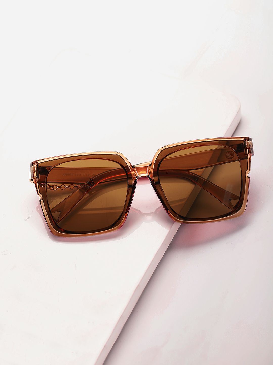 Carlton London Women Brown Lens & Brown Square Sunglasses with UV Protected Lens CLSW076