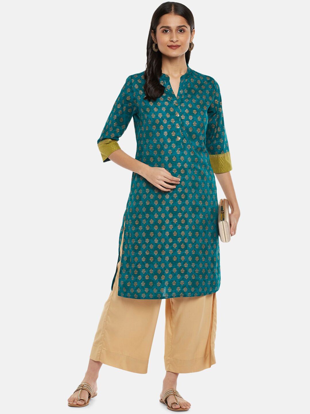 RANGMANCH BY PANTALOONS Women Blue Ethnic Motifs Kurta
