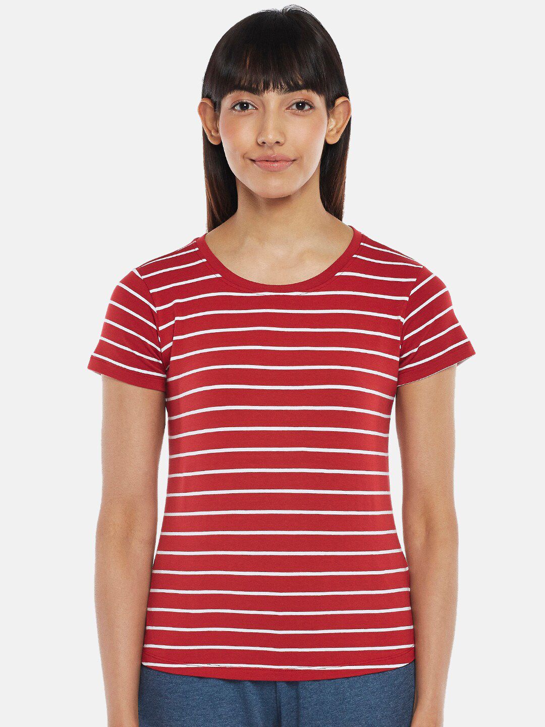 Dreamz by Pantaloons Red Striped Top Price in India