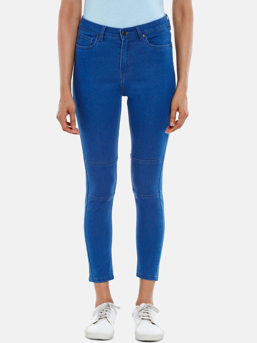 People Women Blue Slim Fit Jeans Price in India