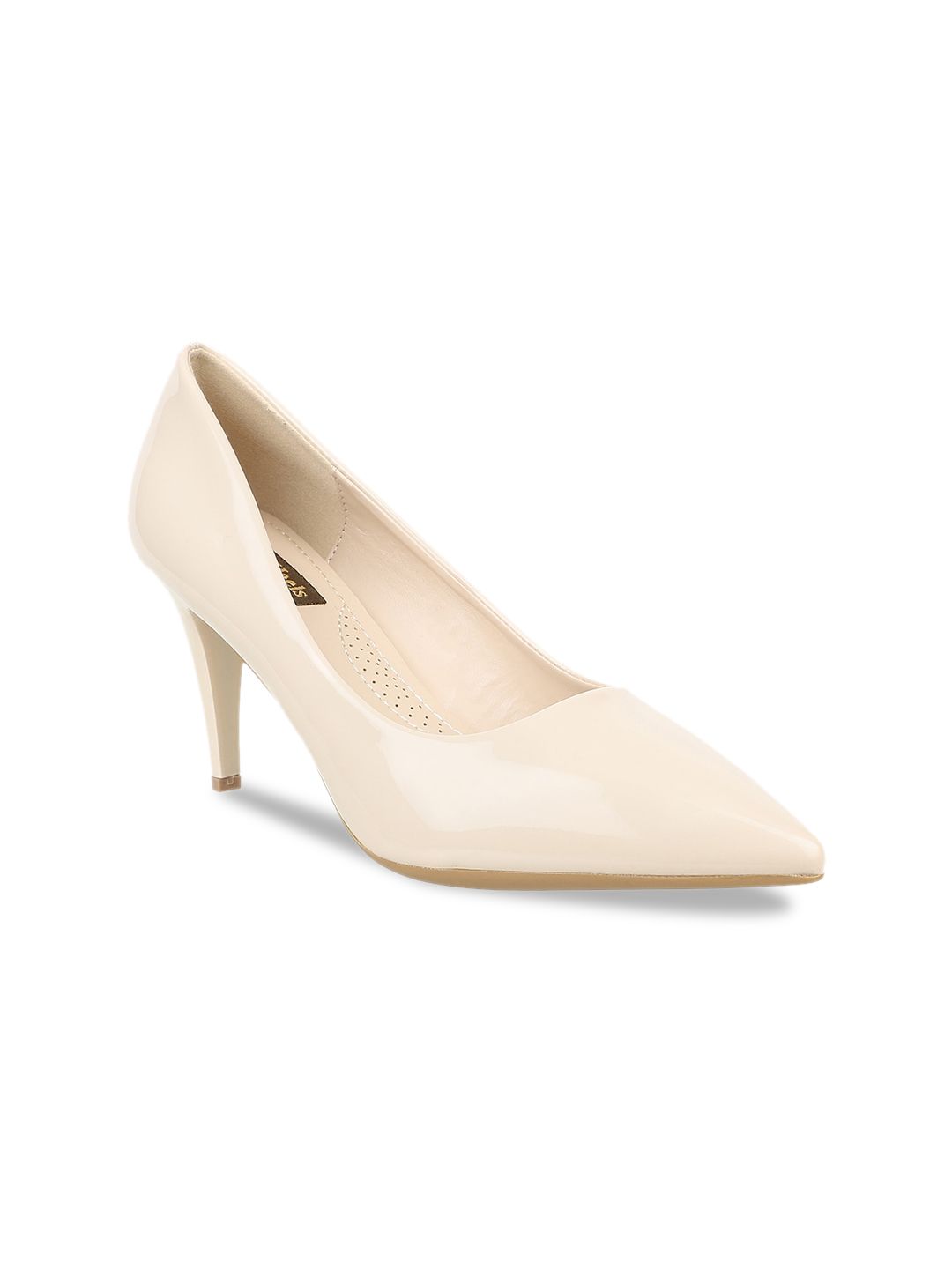 Flat n Heels Women Beige Pointed Toe Stiletto Pumps