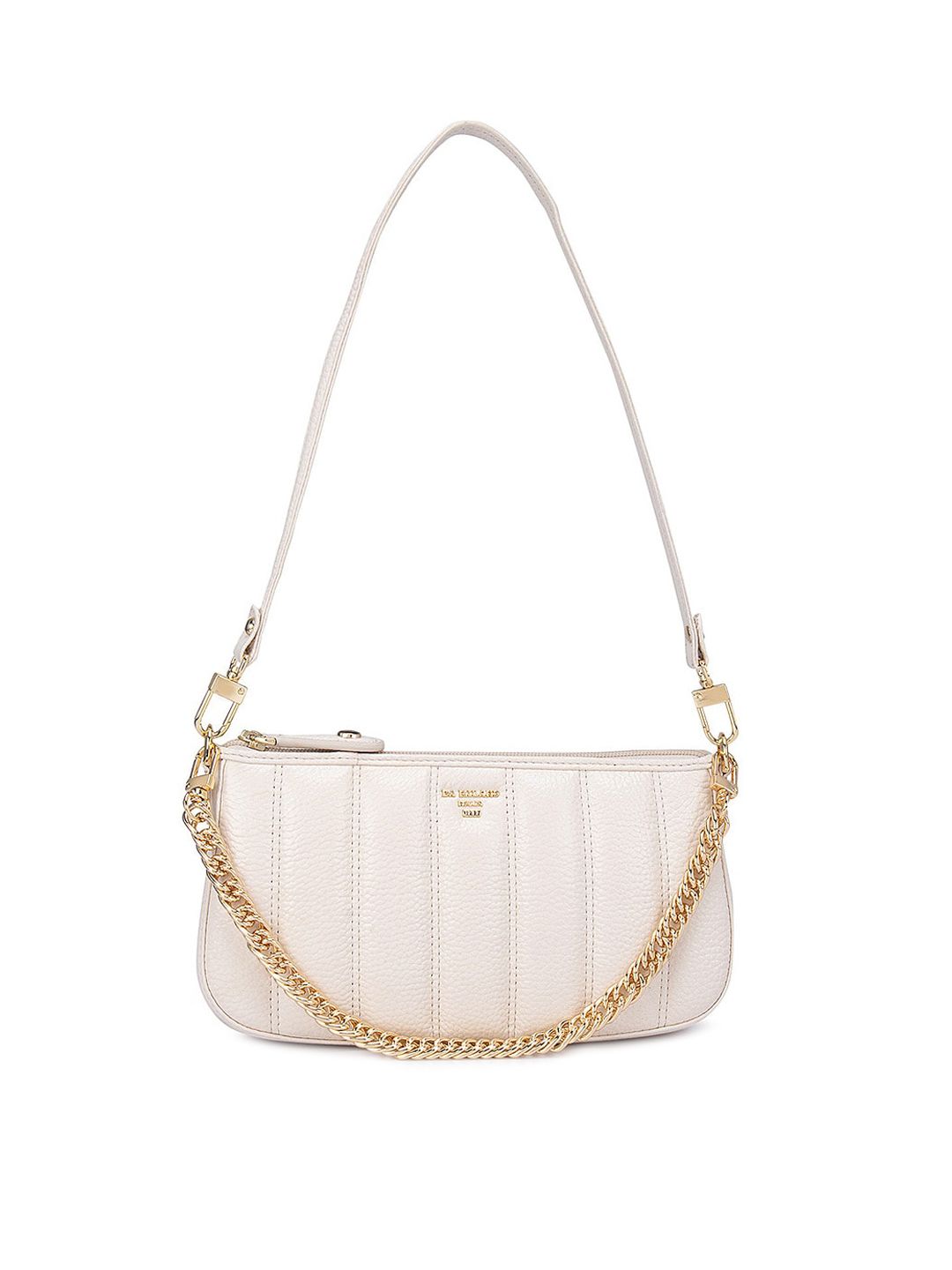 Da Milano White Leather Structured Sling Bag Price in India