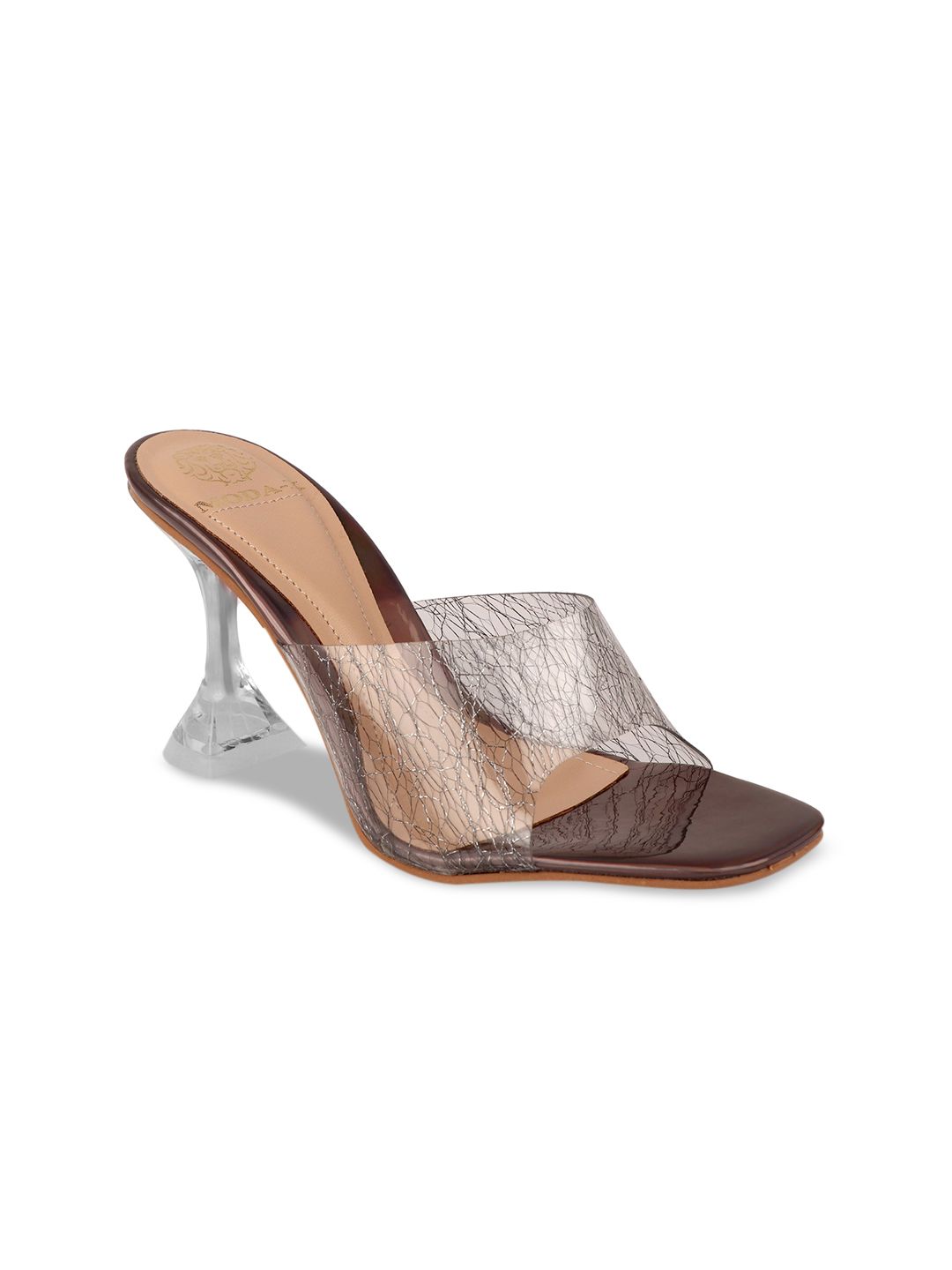 MODA-X Silver-Toned Wedge Mules Price in India