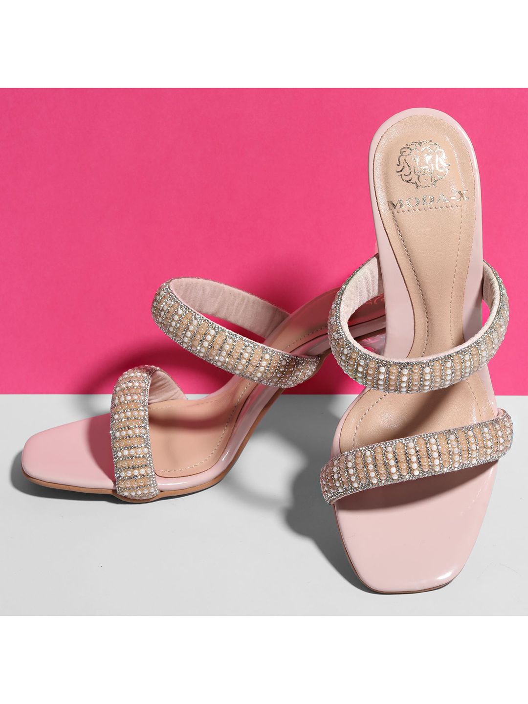 MODA-X Pink Kitten Sandals Price in India