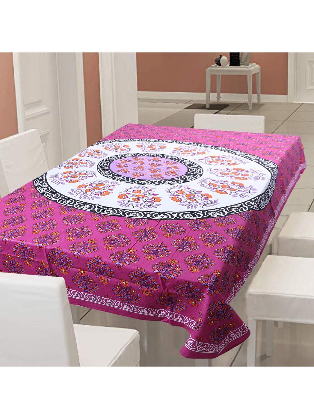 INDHOME LIFE magenta Floral Printed Pure Cotton Table Covers Price in India